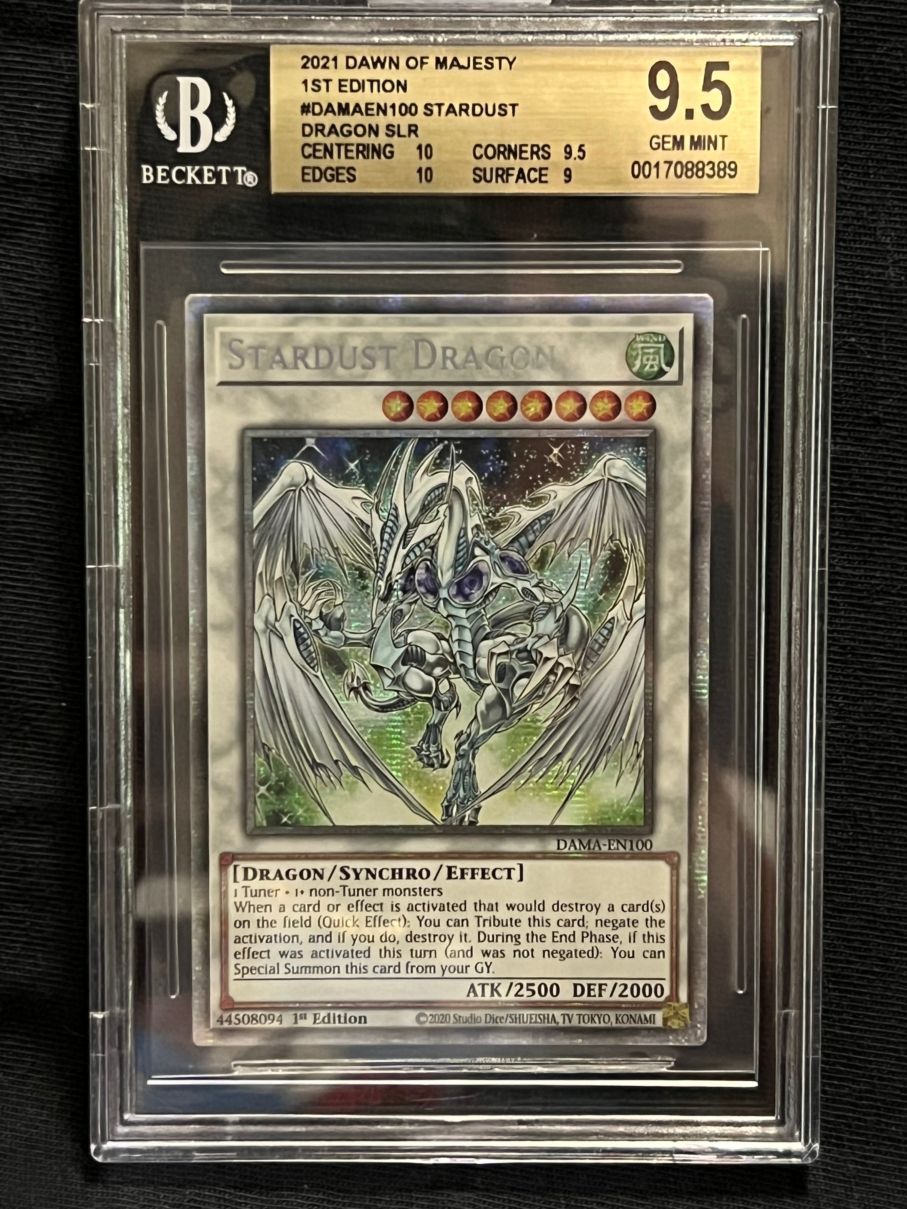 2021 DAWN OF MAJESTY 1ST EDITION #DAMAEN100 STARDUST DRAGON SLR