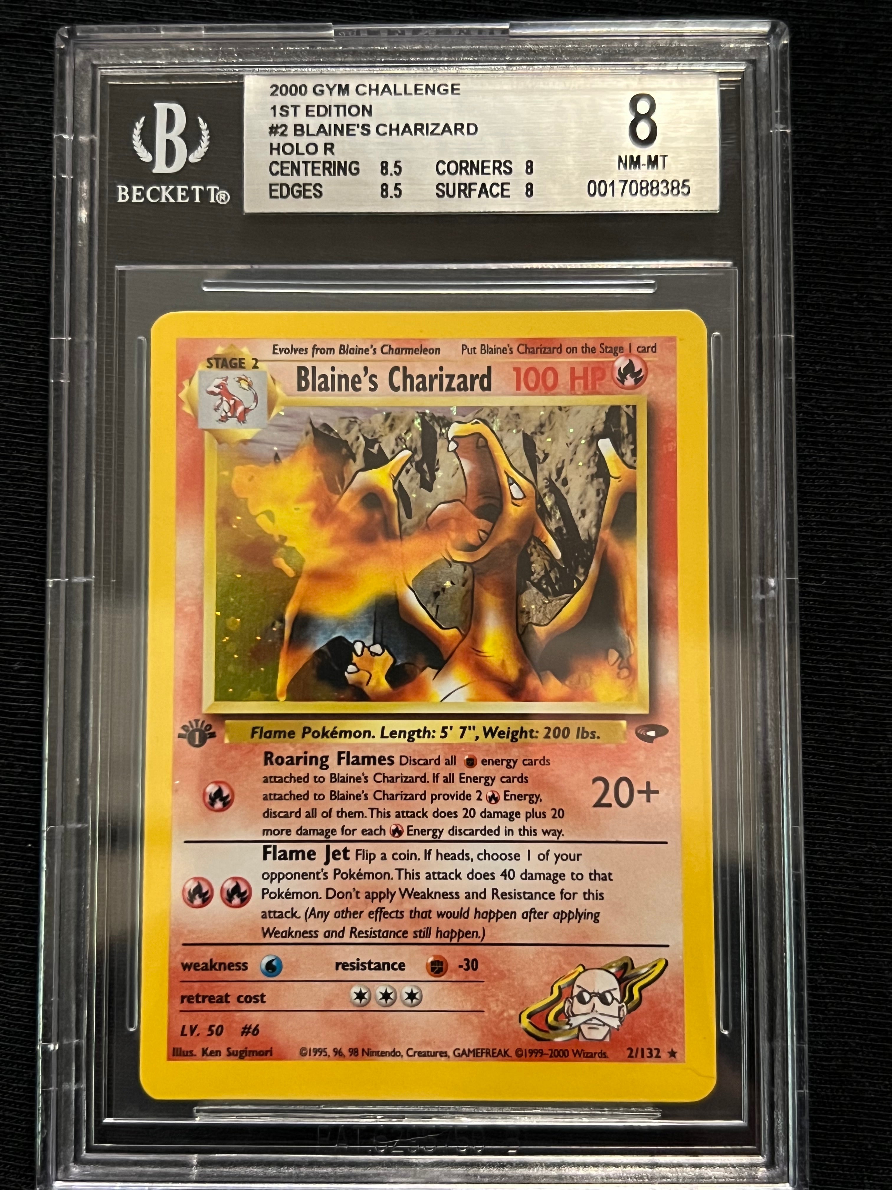 2000 GYM CHALLENGE 1ST EDITION #2 BLAINE'S CHARIZARD HOLO R