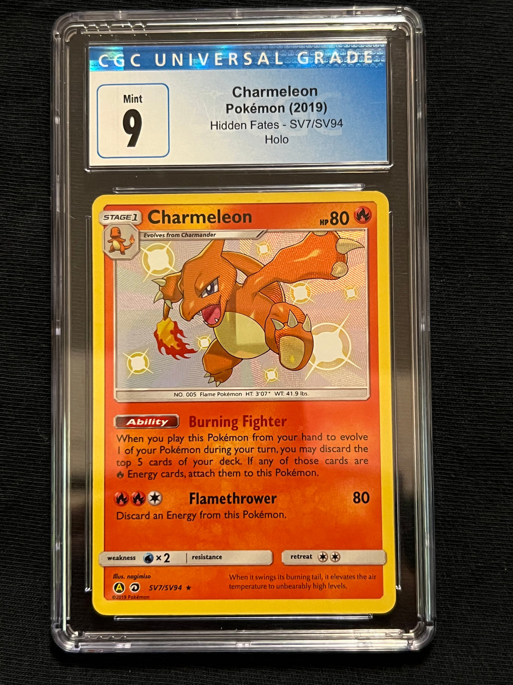 Charmeleon Pokémon 2019) Hidden Fates - SV7/SV94 Holo